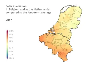 3E toont evolutie van zonnestraling in België en Nederland
