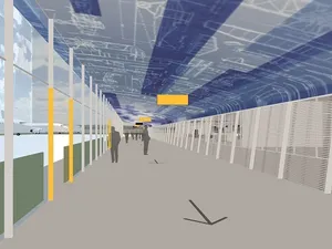 Eindhoven Airport gaat looproutes naar vliegtuigen overkappen met zonnepanelen